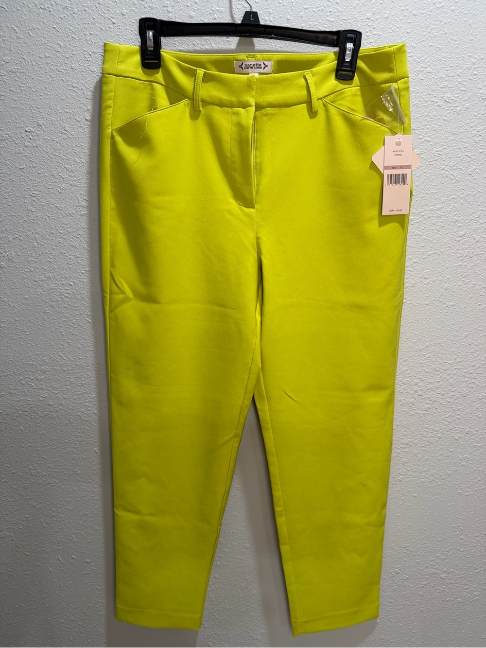 Nanette Lepore Women's Bright Lime Straight Leg Jeans